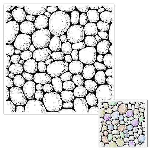 Steinhintergrund klare Stempel für Kartenherstellung und Tagebuch, Kopfstein-Silikon-Stempel Stein Gummistempel für Scrapbooking DIY Karten Album Bastelbedarf von Estivaux