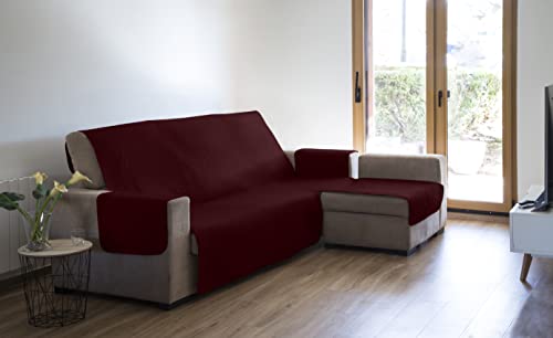 Estoralis | AVA | Moderner Chaiselongue-Bezug | Wende-Steppstoff | Farbe - Rot | Für Chaisse Longue 240 cm rechter Arm| Stoffgröße 240 x 255 cm(Breite x Höhe) Schutz für alle Arten von Sofas von Estoralis