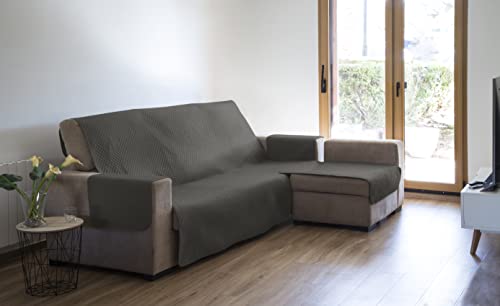 Estoralis | AVA | Moderner Chaiselongue-Bezug | Wende-Steppstoff | Farbe - Rot | Für Chaisse Longue 290 cm rechter Arm| Stoffgröße 290 x 255 cm(Breite x Höhe) Schutz für alle Arten von Sofas von Estoralis