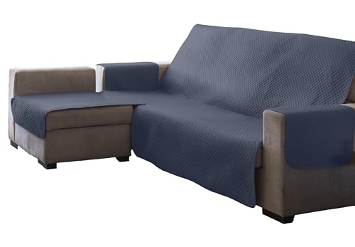 Estoralis | AVA | Moderner Chaiselongue-Bezug | Wende-Steppstoff | Farbe - Stein | Für Chaisse Longue 240 cm linker Arm| Stoffgröße 240 x 255 cm(Breite x Höhe) Schutz für alle Arten von Sofas von Estoralis