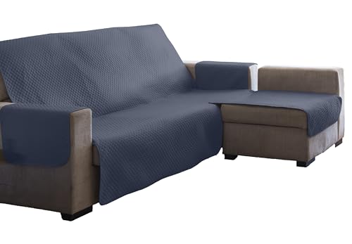 Estoralis | AVA | Moderner Chaiselongue-Bezug | Wende-Steppstoff | Farbe - Stein | Für Chaisse Longue 240 cm rechter Arm| Stoffgröße 240 x 255 cm(Breite x Höhe) Schutz für alle Arten von Sofas von Estoralis