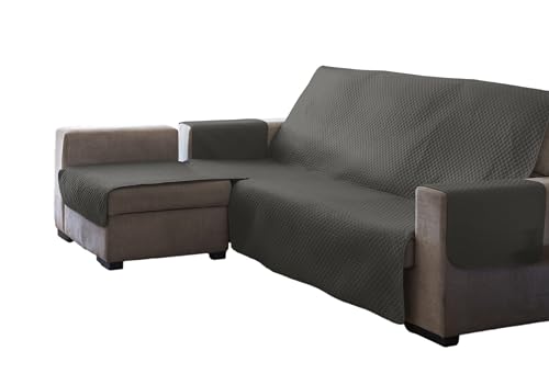 Estoralis | AVA | Moderner Chaiselongue-Bezug | Wende-Steppstoff | Farbe - Taupe | Für Chaisse Longue 240 cm linker Arm| Stoffgröße 240 x 255 cm(Breite x Höhe) Schutz für alle Arten von Sofas von Estoralis