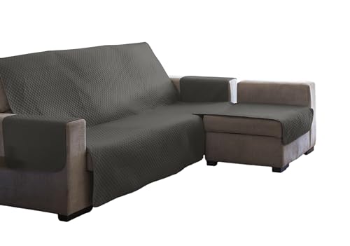 Estoralis | AVA | Moderner Chaiselongue-Bezug | Wende-Steppstoff | Farbe - Taupe | Für Chaisse Longue 240 cm rechter Arm| Stoffgröße 240 x 255 cm(Breite x Höhe) Schutz für alle Arten von Sofas von Estoralis