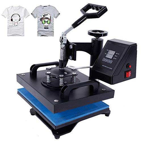 900W Hitzepresse Heißpresse 220V Transferpresse Wärmeübertragungs maschine T-Shirtpresse Transferpresse Textildruck mit Digitales LCD Transferpresse, 23 x 30 cm von Esyogen