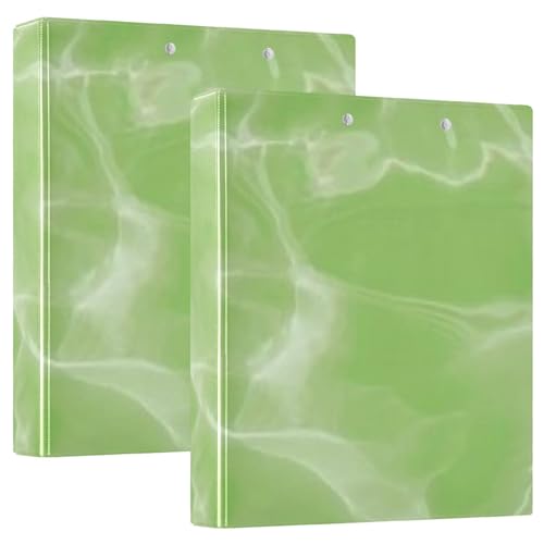 3-Ring-Binder 3,5 cm grün Wasser Ripple mit Klemmbrett 1/2 Pack Schulbedarf Binder Hardcover 2 Stück von EtherSpher