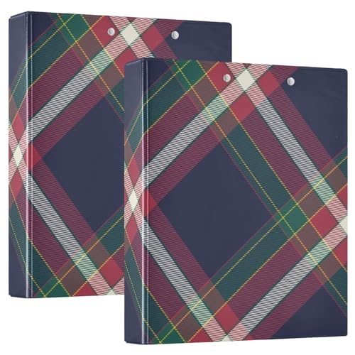 3 Ringe Ordner 3,8 cm rot und grün Weihnachtsmuster mit Klemmbrett 1/2 Pack Schulhefter Hardcover 2 Stück von EtherSpher