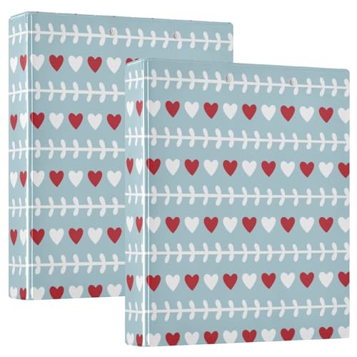 Drei-Ringbücher 3,8 cm rot und blau Weihnachten Liebe mit Taschen-Einband 1/2 Pack Ordner Schulbedarf 200 Blatt 2 Stück von EtherSpher