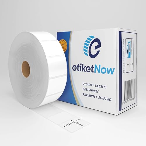 EtiketNow - Zebra 800261-105 Kompatible Etiketten, 32 mm x 25 mm, 2580 Etiketten, 25 mm Kern, dauerhaft, weiß von EtiketNow