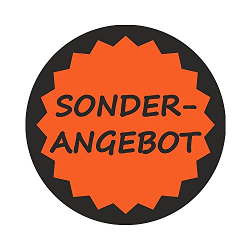 Aktionsetiketten "SONDERANGEBOT" mit Rand - Durchmesser 30 mm - Leuchtrot - 1.000 Stück (2) von simhoa