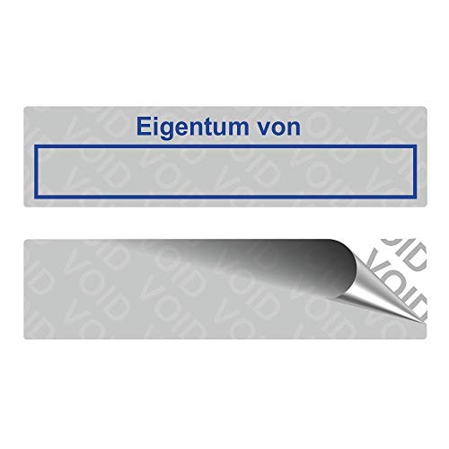 VOID Sicherheitsetiketten "Eigentum" auf Rolle - 80 x 20 mm - Blau (100) von simhoa