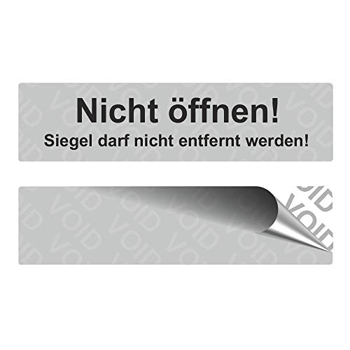 VOID Sicherheitsetiketten "Nicht öffnen!" auf Rolle - 80 x 20 mm - Schwarz (100) von simhoa