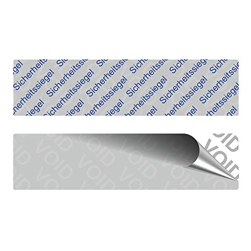 VOID Sicherheitsetiketten"Sicherheitssiegel" auf Rolle - 80 x 20 mm - Blau (100) von Etikettenshop Thon