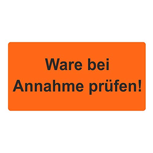 Warnetiketten/Versandaufkleber "Ware bei Annahme prüfen!" auf Rolle - 30 x 62 mm - 1.000 Stück von simhoa