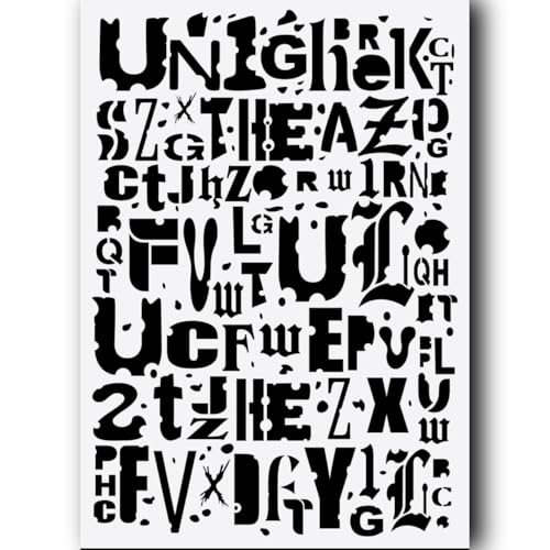 Etter Art Stencil (ABSTRACT TYPOGRAPHY 1) von Etter Art