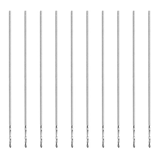 10pcs 0,3 Mm Drehbohrbit Set Hochgeschwindigkeit Stahl Gerade Shank Extra Long Bohrer Bit von Eujgoov