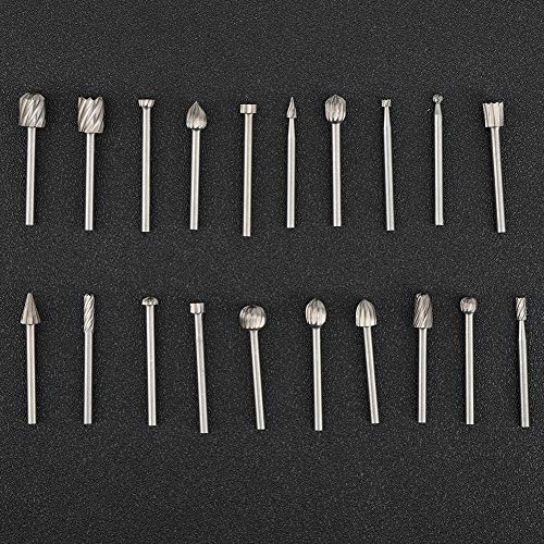 20pcs Rotationsbohrdateien Bohrdatei Bits Hochgeschwindigkeits -Stahlbohrbits Set Tool Gravur Cutter Schraube Hahn von Eujgoov