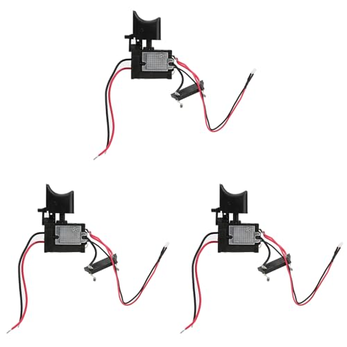 3-teiliger Auslöseschalter für Akku-Bohrschrauber, Schalter für Elektrische Bohrmaschine, 7,2 V-24 V, Lithium-Batterie, Drehzahlregelung für Bohrmaschine, Austausch des von Eujgoov