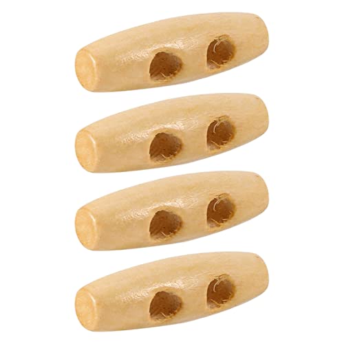 50pcs Hölzerne 2 Löcher Holzknöpfe, Hornkalkknöpfe Tasten Mantel Duffle Horn -Form -Design -Nähtasten 30mm Thorn Glossy von Eujgoov