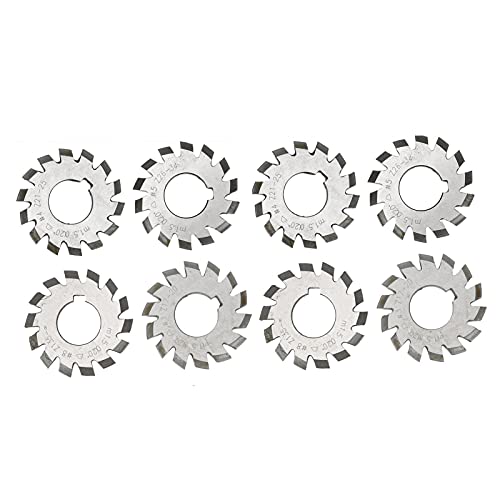 8 Stück Zahnradfräser 20° Zahnrad, Timer-Modul 12 V Zeitschaltuhr Fräser M1,5 Hochgeschwindigkeitsstahl-Zahnradfräser Industriebedarf von Eujgoov