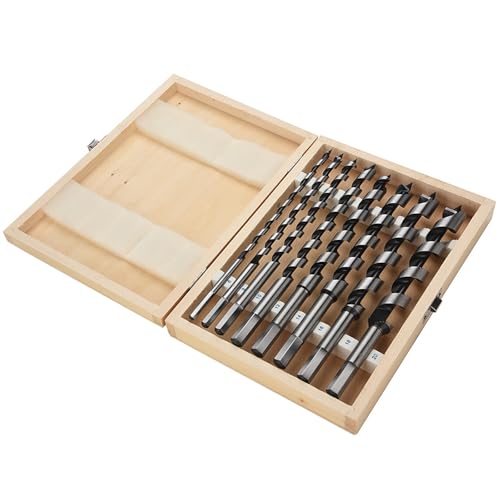 8pc Kohlenstoffstahl Schneckenbitbohrer, Bohrbits -Set, Holzhülle, Bearbeitete Hex -Schaftbohrmaschine für Kraftübungen und Gimlet von Eujgoov