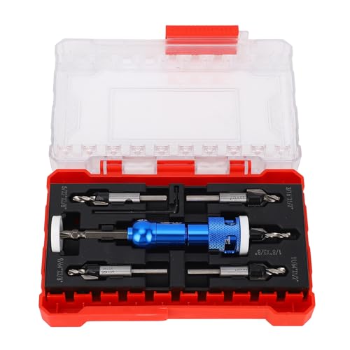 Holzbearbeitungstiefe Stop Bohrer Set Schneidtiefe Einstellbare Countersink -Bohrer Bits Set Set von Eujgoov