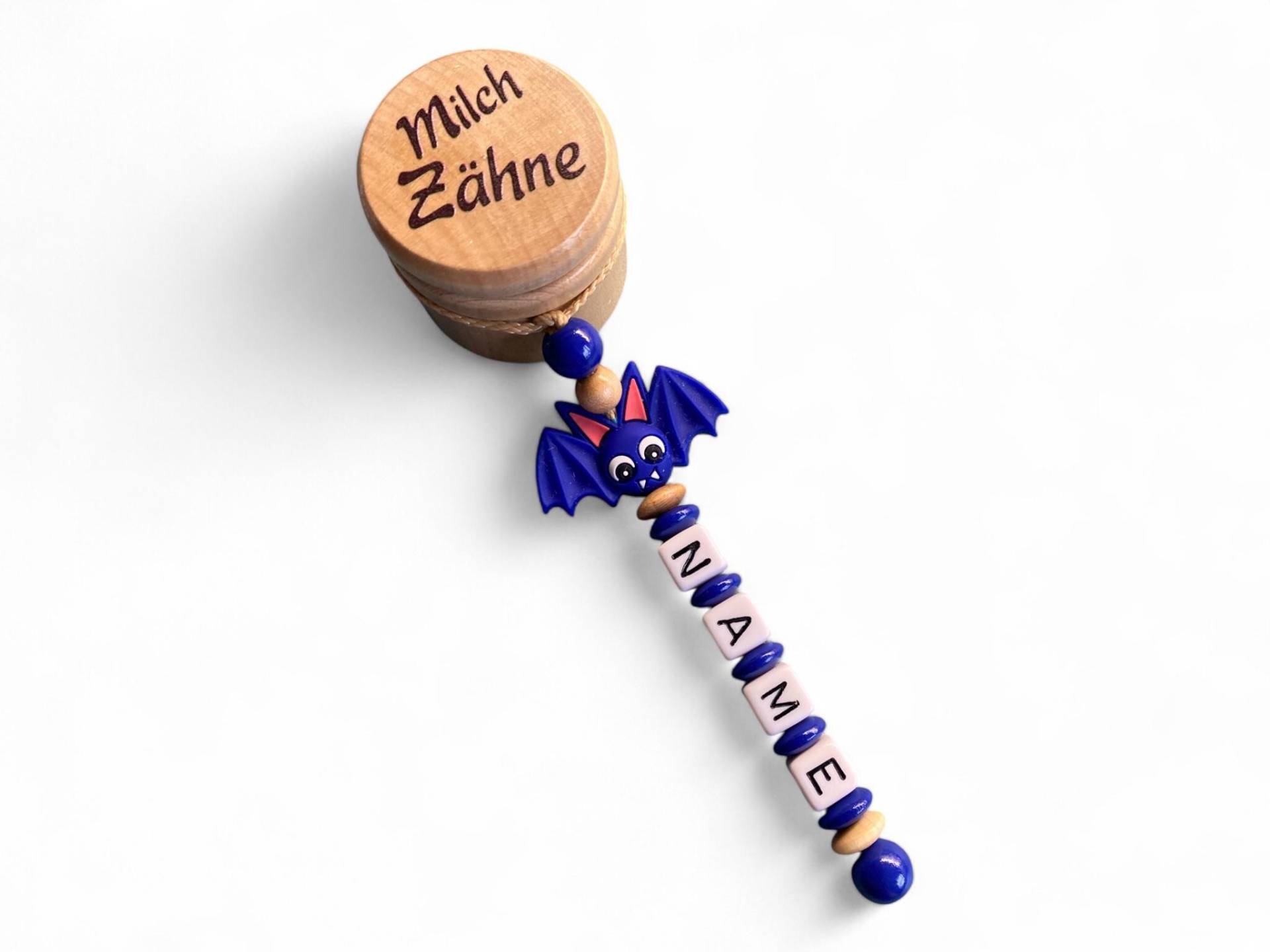 Milchzahndose Mit Namen, Zahndose Fledermaus Und Personalisierbar, Individualisierbar von EulenshopVonBiene