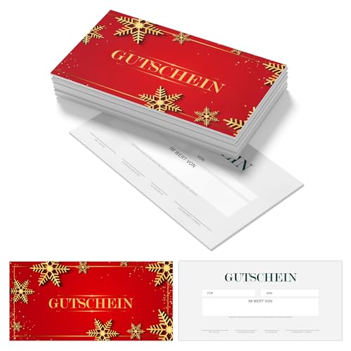 40 Blanko Gutscheine zu Weihnachten zum selber Ausfüllen für alle Geschäfte wie z.B. Friseur Kosmetik Massage Wellness Fußpflege Beauty Gutscheinkarten Geschenkgutscheine Gastro Restaurant von Eummel