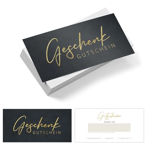 40 Blanko Gutscheine zum selber Ausfüllen für Nagelstudio Friseur Kosmetik Massage Wellness Fußpflege Beauty | Gutscheinkarten Geschenkgutscheine Gastro Restaurant von Eummel