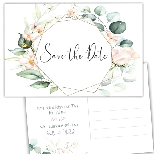 Eummel 25 Save the Date Postkarten Hochzeit Wir heiraten Einladung Wedding Hochzeitsfeier Save the Date Karten Hochzeit Boho von Eummel