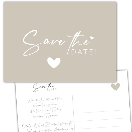 Eummel 50 Zauberhafte Save the date Karten für Hochzeit Geburtstag Taufe Silberhochzeit Einladung Hochzeitsfeier von Eummel