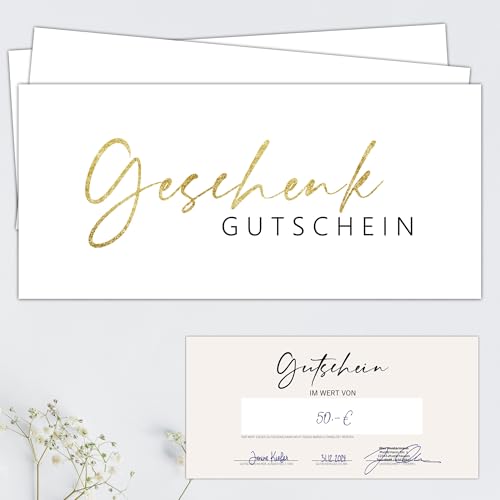 EUMMELCHEN® Gutscheine 25er Set als Blankovorlage zum Ausfüllen | für Nagelstudio Friseur Massage Kosmetikstudio | Gutscheinkarte Geschenkgutschein | Gutschein Vorlagen von Eummelchen