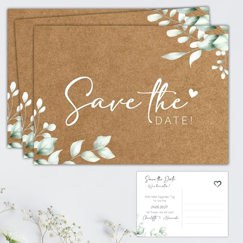 Eummelchen 25 Postkarten Save the Date Karten für die Hochzeit Einladung Wedding Hochzeitsleinladungen Terminplanung Hochzeitsfeier von Eummelchen