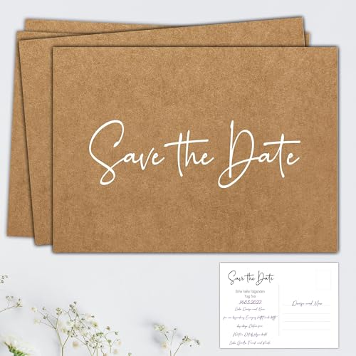 Eummelchen 25 Save the Date Karten zur Hochzeit Einladungskarten Geburtstag Einladung Ankündigung Taufe Silberhochzeit Jugendweihe Jubiläum Partyeinladung von Eummelchen