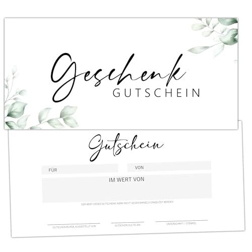 Gutscheine 40er Set als Blankovorlage zum Ausfüllen | für Nagelstudio Friseur Massage Kosmetikstudio | Gutscheinkarte Geschenkgutschein | Gutschein Vorlagen von Eummelchen