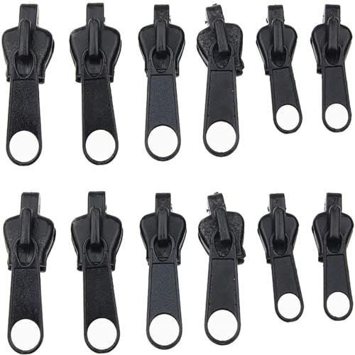 Fix Zip Puller,Zip Slider Repair Instant Kit,Fix Zipper Removable Rescue Replacement Pack,Instant zipper change kit,For coats, jackets,luggage,backpacks (opp-12 pcs) von Eunmsi