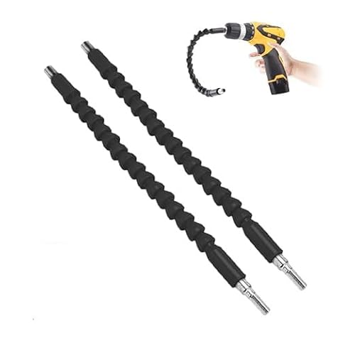 Flexible Drill Bit Extension Drill Bit Extension,Flexible Drill Bit Extension,Superbit Screwdriver Flexible,11.8 inch Flexible Shaft Extension Bits Screwdriver Kit for Men (Black) von Eunmsi