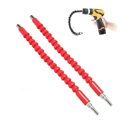 Flexible Drill Bit Extension Drill Bit Extension,Flexible Drill Bit Extension,Superbit Screwdriver Flexible,11.8 inch Flexible Shaft Extension Bits Screwdriver Kit for Men (Red) von Eunmsi