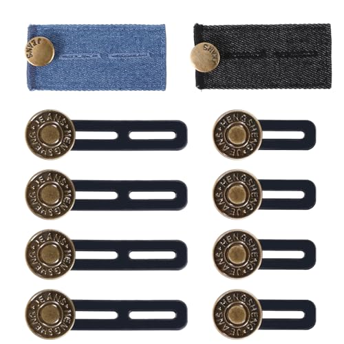 10pcs Knopfverlängerungen Für Jeans Hosenverlängerungsknopf Für Frauen Männer Ausziehbar Ohne Nähen Sofortiger Bundverlängerungsknopf Metall Verstellbare Taillenverlängerungen Für Jeans Hosenkragen von EupHHonycs