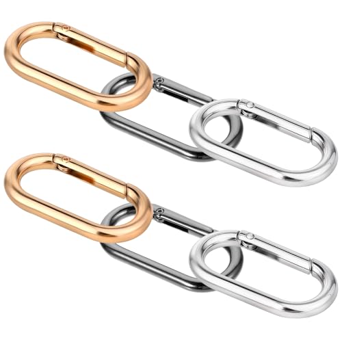 Ringclip für Geldbörsenriemen, ovaler Schnappclip, Feder-O-Ring-Clip, goldfarbene Schlüsselringe für Schlüsselanhänger, Legierung, runde Schnalle, Schlüsselhaken, Taschenriemen, Clip für Schlüssel, von EupHHonycs