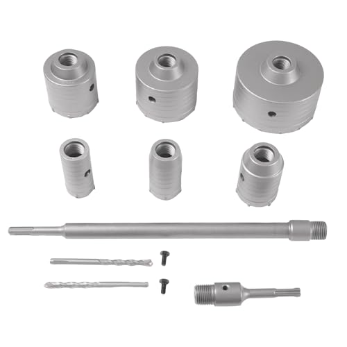 EurHomePlus 10pcs Beton-Lochsäge-Set für Beton-Ziegel-Stein-Zement-Wand für Zementwände, Betonwände von EurHomePlus