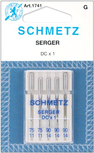 Euro-Notions NOM071190 Overlock-Maschinennadeln, DCX1, 2-11/75, 3-14/90, 5 Stück pro Packung von Euro-Notions