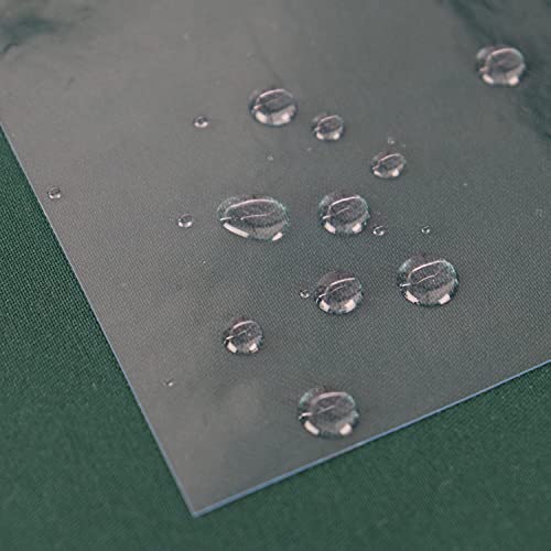 Durchsichtige tischdecke abwaschbar transparent Durchsichtig Garten Wasserabweisend Glasklar Schutzdecke Klarsichtfolie Meterware (RUND 120 cm) 0,2 mm Stark -Schnittkante von Euromat