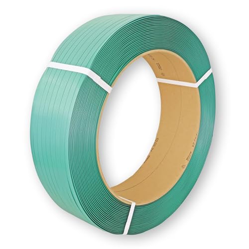 1 Rolle PET-Umreifungsband 19,0×1,00mm | Kern Ø406mm | Lauflänge 1.000m | vielseitiges Verpackungsband, speziell zur Sicherung von Paletten | geprägtes Packband | recyclingfähig und umweltfreundlich von Europack24