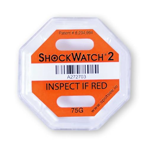 10 Stück Shockwatch 2 | Orange 75g | Stoßindikator bzw. Schockindikator zur Transportkontrolle | für den sicheren Versand als Versandaufkleber am Paket inkl. A4-Warnaufkleber und Lieferscheinaufkleber von Europack24