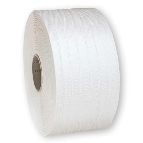 2 Rollen 19mm gewebtes Textilband | 975kg Bruchlast | 400m Bandlänge | Verzurrband für Ladungssicherung und als wetterfestes Textil Bündelband als Alternative zum Zurrgurt/Spanngurt von Europack24