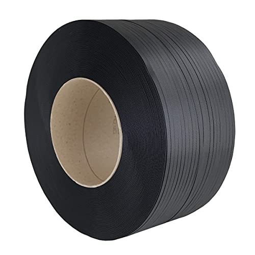 2 Rollen PP-Umreifungsband 9x0,55mm 200/190 | Polypropylenband | 4000m | Schwarz von Europack24