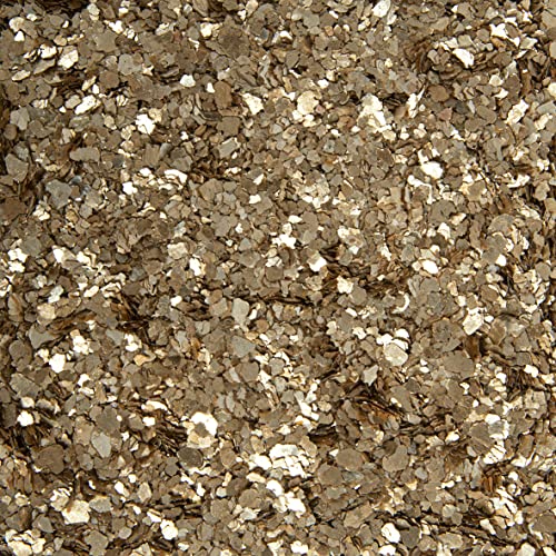 Eurosand Natur Glimmer Flocken 500g 0,1-3,0 mm Gold Glitzer Dekoration DIY Basteln von Eurosand