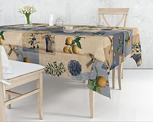 EUROSTYLE Tischdecke Bügelfrei Fleckenabweisend 140X230CM Ginobili Grigio von Eurostyle