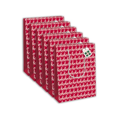 Clairefontaine X-30879-2Cpack Geschenktüten Excellia, groß, 26,5 x 14 x 33 cm, 210 g, Motiv: Strandhütten, Sommertasche, Blau und Rot, ideal für: Gesellschaftsspiele, Puzzles, 6 Stück von Eurowrap