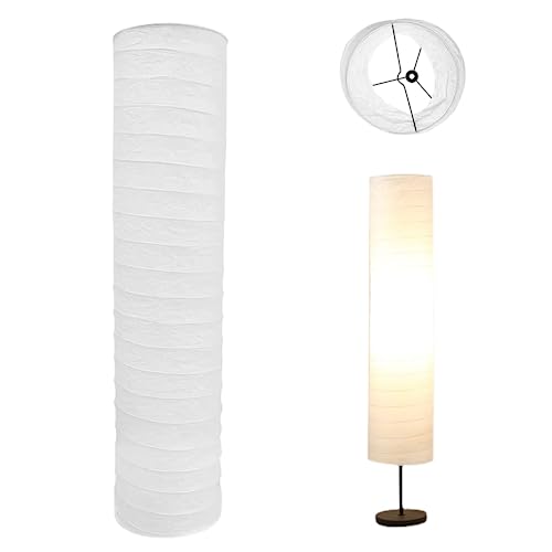 Papier Stehlampe Lampenschirm Standleuchte Ersatzschirme Lampenschirm aus Papier Papierschirm Standleuchte Schirm Ersatz Weiß Reispapier Stehlampe Lampenschirm für Wohnzimmer Schlafzimmer von Euyaita